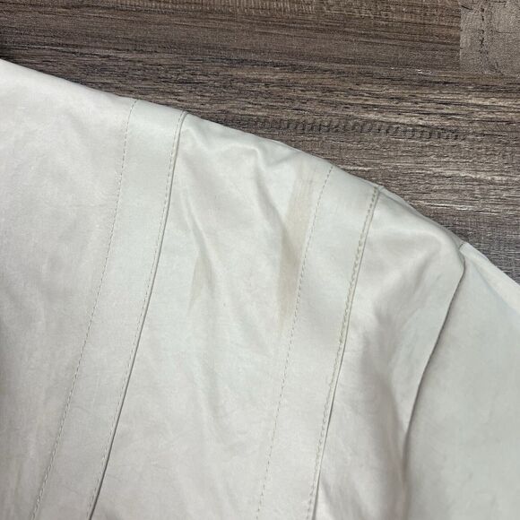 St. Croix Knits Eli Thomas Cream Jacket Full Zip Lightweight Microfiber USA Sz M - Picture 9 of 11